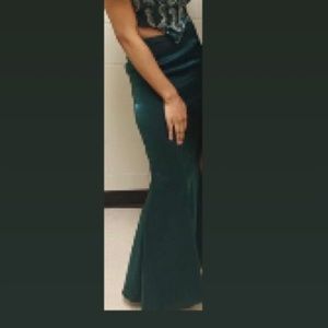 Two piece mermaid prom dress